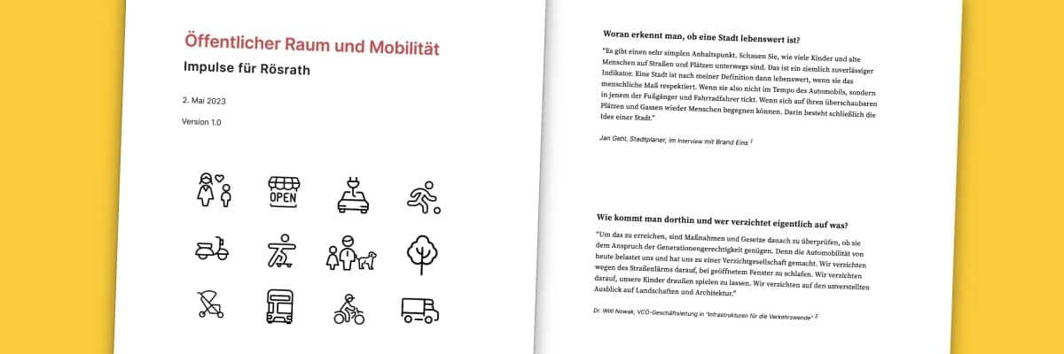 Titelblatt des Impulspapiers "Öffentlicher Raum und Mobilität"